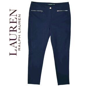 Lauren Ralph Lauren Navy Blue Tapered Pants 10